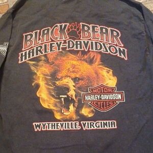 Harley-Davidson Black Bear Graphic Long Sleeve Tee Size Large